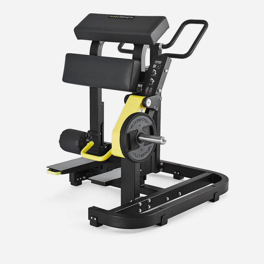 Нагружаемый дисками тренажер Technogym Pure Standing Leg Curl